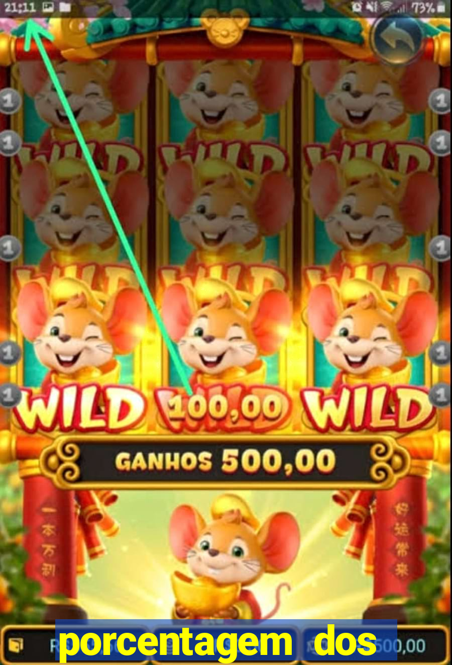 porcentagem dos slots pg hoje